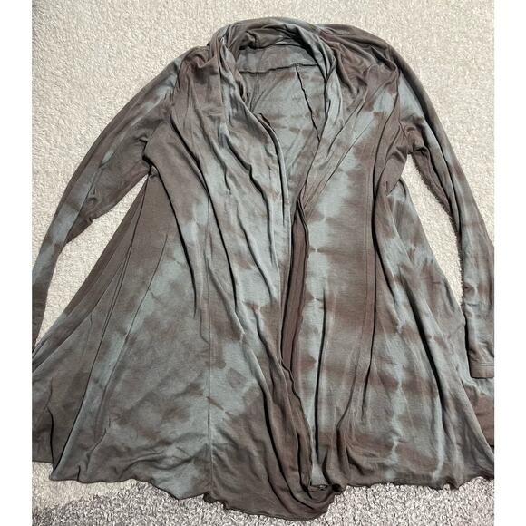 Tribal Women's Size XS Long Sleeve Tie Dye Open Front Long Cardigan Brown - Picture 1 of 9